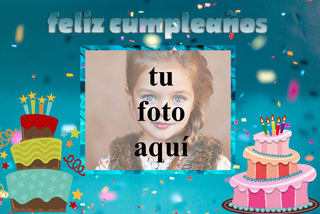 feliz cumpleaños marco de fotos dos pastel - feliz cumpleaños marco de fotos dos pastel