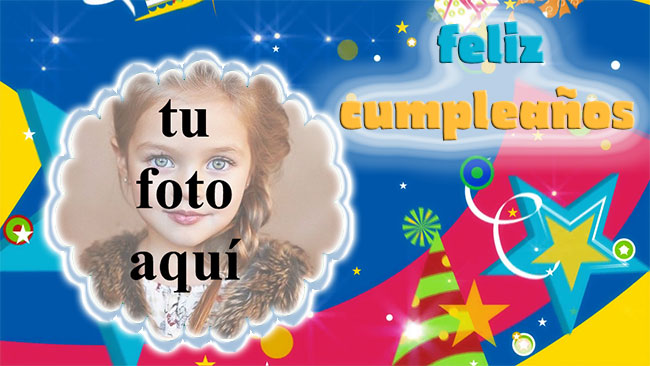 feliz cumpleaños marco de fotos estrella fiesta - feliz cumpleaños marco de fotos estrella fiesta