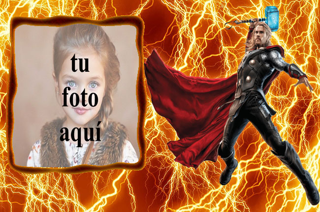 los vengadores thor y el marco de fotos de truenos de fuego - los vengadores thor y el marco de fotos de truenos de fuego