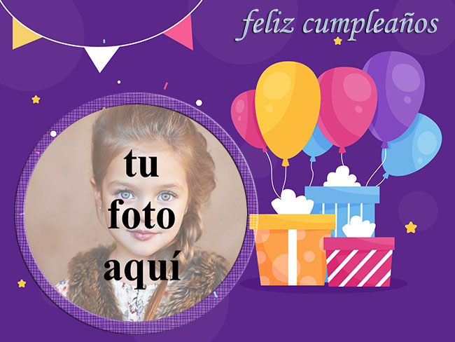 marco de fotos de feliz cumpleaños con bonito regalo - marco de fotos de feliz cumpleaños con bonito regalo