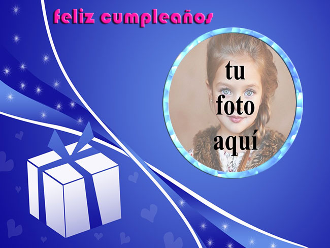 marco de fotos de feliz cumpleaños con gran regalo - marco de fotos de feliz cumpleaños con gran regalo