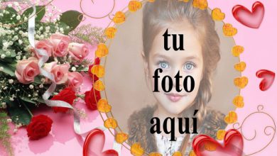 marco de fotos circulo de corazones dorados 390x220 - marco de fotos círculo de corazones dorados
