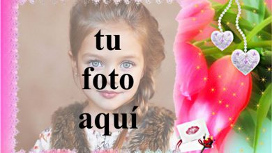 marco de fotos de amor rojo con flor romantica 390x220 - marco de fotos de amor rojo con flor romántica
