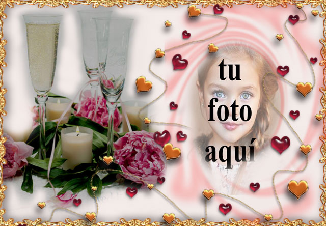 marco de fotos de bebida romantica con marco de amor - marco de fotos de bebida romántica con marco de amor