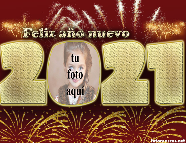2021 feliz ano nuevo marco de fotos de fiesta de fuegos artificiales - 2021 feliz año nuevo marco de fotos de fiesta de fuegos artificiales