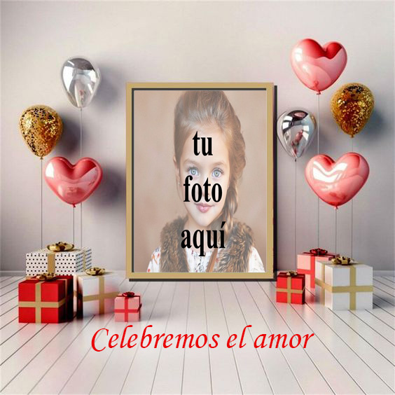Celebremos el amor encantador marco de fotos en forma de fiesta - Celebremos el amor encantador marco de fotos en forma de fiesta