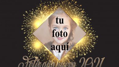 Feliz ano nuevo 2021 marco de fotos dorado 390x220 - Feliz año nuevo 2021 marco de fotos dorado