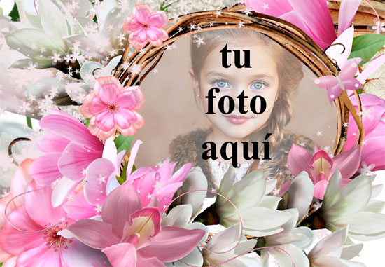 nido de flores marco de fotos muy romantico - nido de flores marco de fotos muy romántico