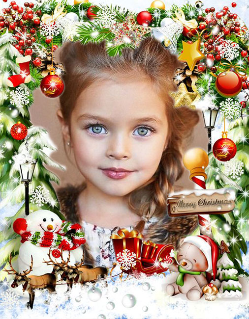 hermoso marco de fotos de santa claus - hermoso marco de fotos de santa claus