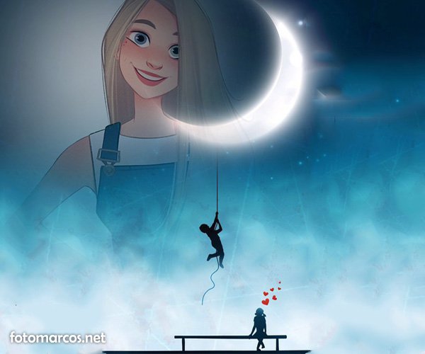Te traere la luna Romantica Foto Marcos - Te traeré la luna Romántica Foto Marcos