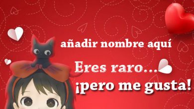 Eres raro pero me gusta agregar nombre en la foto modelo 390x220 - Eres raro pero me gusta agregar nombre en la foto