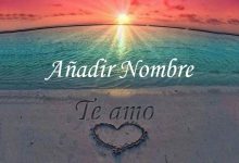 agregar nombre en puesta de sol romantica modelo 220x150 - agregar nombre en puesta de sol romántica foto