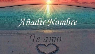 agregar nombre en puesta de sol romantica modelo 390x220 - agregar nombre en puesta de sol romántica foto
