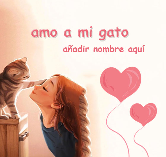 amo a mi gato agregar nombre en la foto modelo - amo a mi gato agregar nombre en la foto