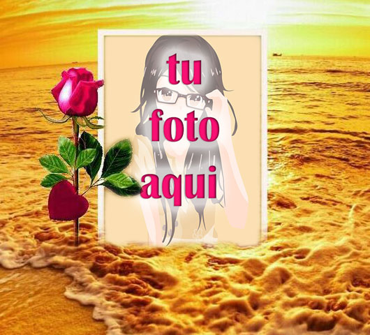 mi marco romantico de fotos de playa - mi marco romántico de fotos de playa