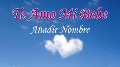 te amo mi bebe modelo 390x220 - agregar nombre en te amo mi bebé foto