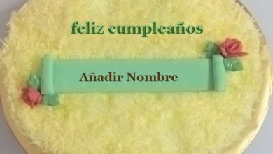 agregar nombre en pastel de cumpleanos amarillo modelo 390x220 - agregar nombre en pastel de cumpleaños amarillo