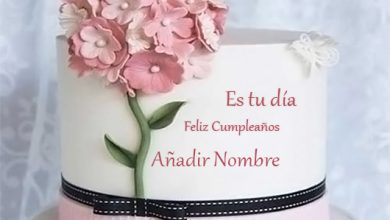 escribe el nombre en el pastel Es tu dia Feliz Cumpleanos modelo 390x220 - escribe el nombre en el pastel Es tu día Feliz Cumpleaños