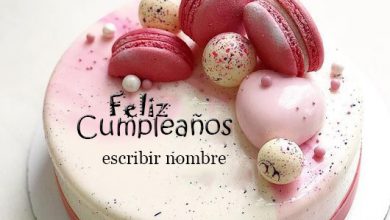 escribir el nombre en el pastel de cumpleanos de fresa modelo 390x220 - escribir el nombre en el pastel de cumpleaños de fresa