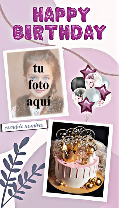 agregar nombre y foto en la tarjeta de cumpleaños marco para fotos con nombre 9 - agregar nombre y foto en la tarjeta de cumpleaños