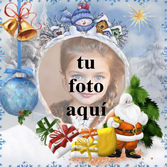 Nieve Navidena Con Papa Noel Marco Para Fotos - Nieve Navideña Con Papá Noel Marco Para Fotos