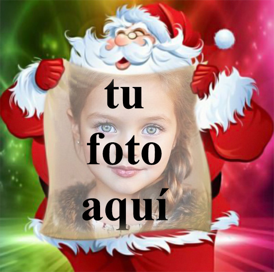 Pintura De Papa Noel Marco De Fotos - Pintura De Papá Noel Marco De Fotos